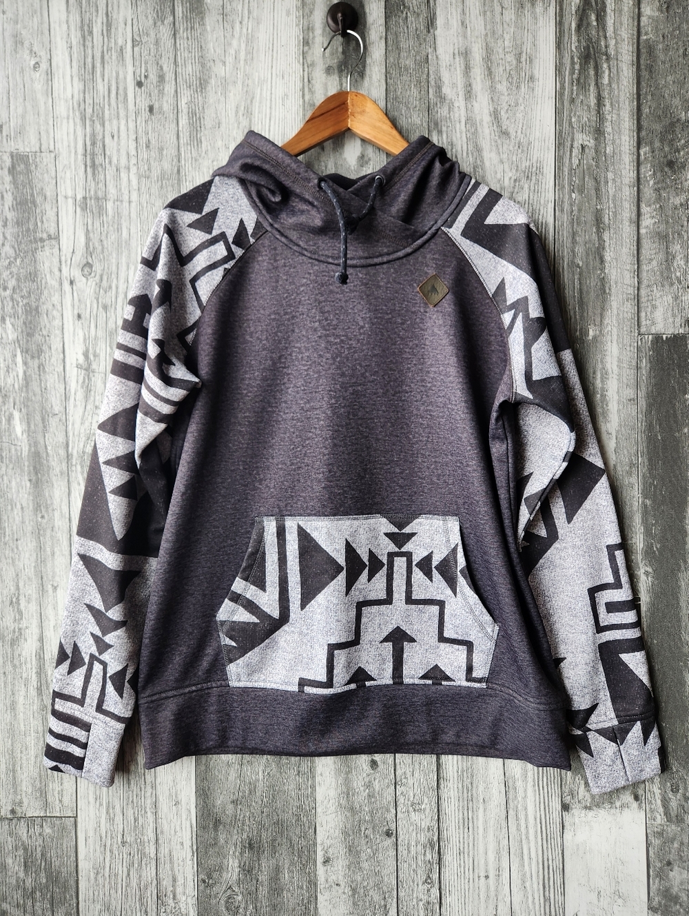Burton Dryride Heron Pullover Hoodie Southwestern Pattern Womens Large
